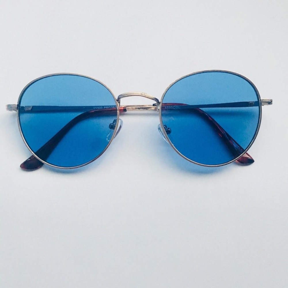 Blue Oval Hippie Sunglasses